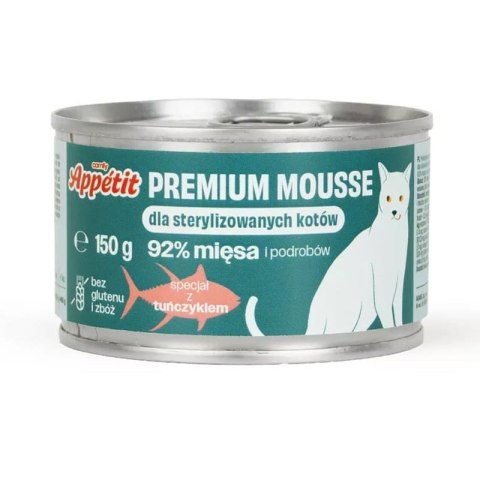 Comfy Appetit Premium Mousse Sterilized 150g - Karma dla kotów po sterylizacji o smaku tuńczyka Aquael