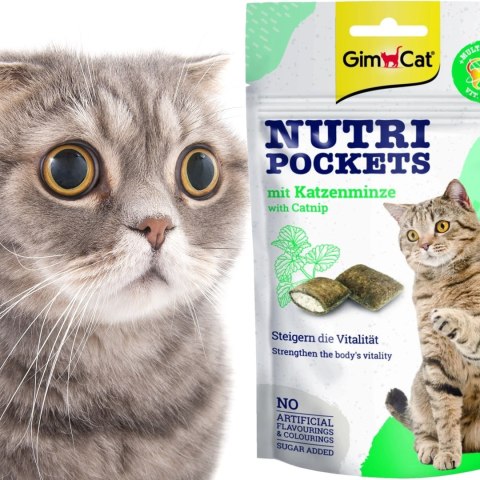 GimCat Nutri Pockets Catnip - kocie przysmaki z kocimiętką Gimdog / Gimcat
