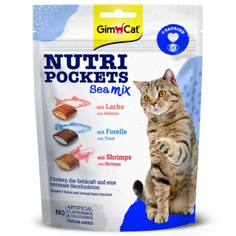 GimCat Nutri Pockets Sea MIX - kocie przysmaki na oczy i serce 150g Gimdog / Gimcat