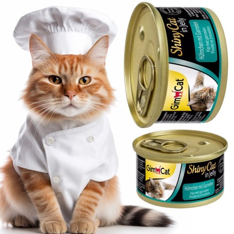 GimCat ShinyCat in Jelly - karma mięsna kurczak i krewetki 70g Gimdog / Gimcat