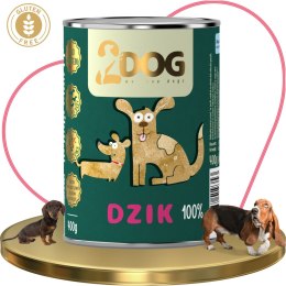 MOKRA KARMA DLA PSA 100% DZIK 400G MONOPROTEINOWA BEZZBOŻOWA HIPOALERGICZNA