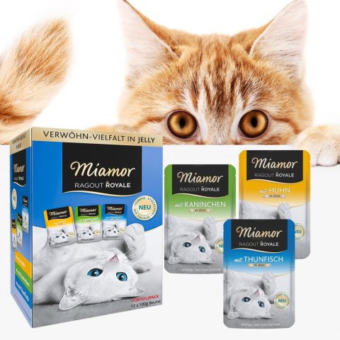 Miamor Royale 12pack Verwohn - kurczak, tuńczyk i królik w galarecie 12x100g Miamor