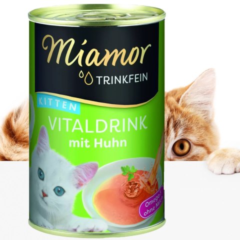 Miamor Vitaldrink Kitten - zupka dla kociąt o smaku kurczaka135ml Miamor