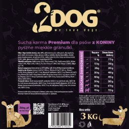 PÓŁWILGOTNA KARMA DLA PSÓW 2DOG KONINA 65% MONOPTOTEINOWA 3 KG BEZ ZBÓŻ