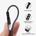 Kabel microUSB Maclean, wspierający Fast Charge 2.4A, przesył danych, 5V/2.4A, czarny, dł. 1m, MCE473