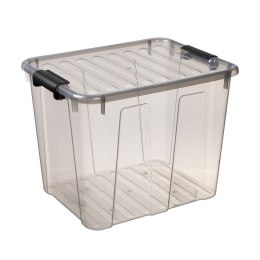 Pojemnik z pokrywą Plast Team Home Box 40L transparentny szary